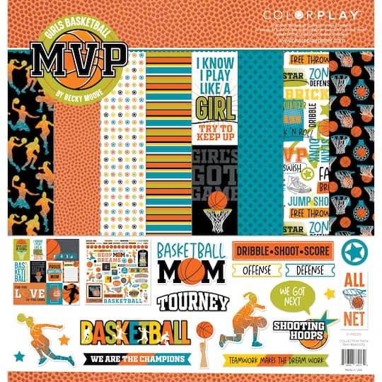 ColorPlay Collection Pack 12&#x22; x 12&#x22;, MVP Basketball Girls